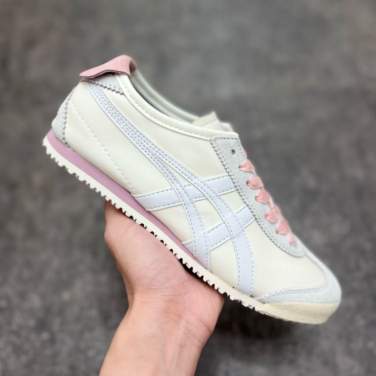 Sepatu ONlTSUKA TIGER Mexico66 Breeze Pink Tali Pita
