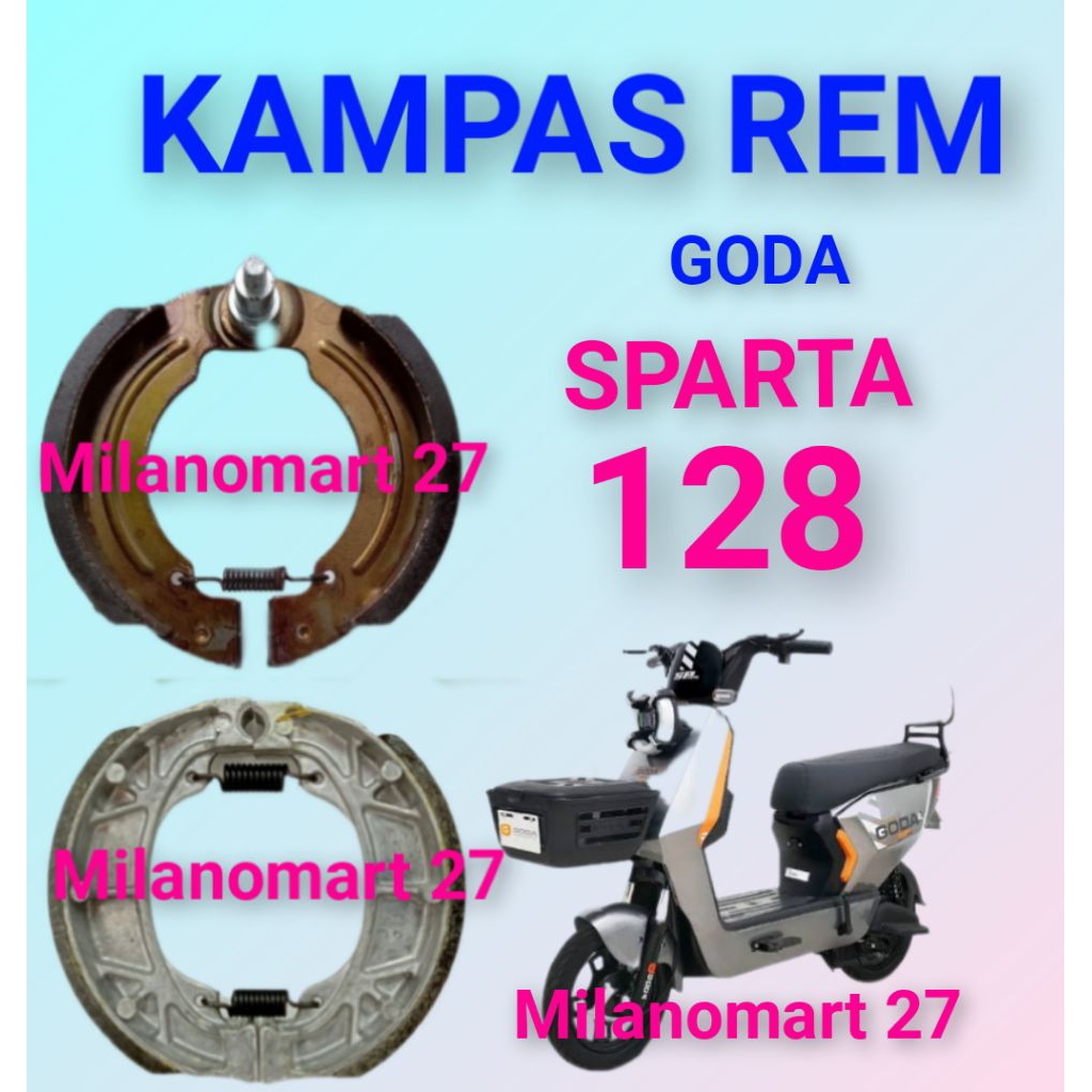 kampas rem goda sparta 128kampas rem sepeda listrik goda 128 sparta