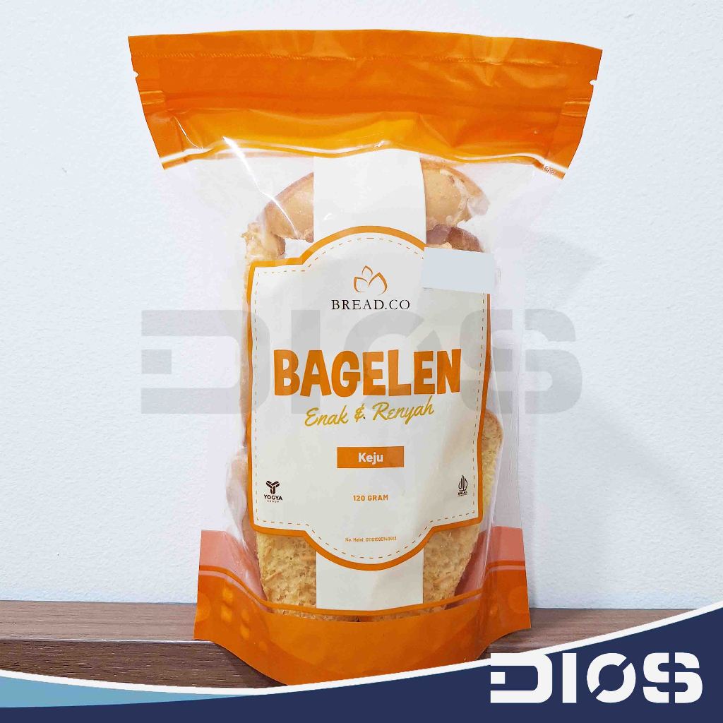 

BREADCO Bagelen Kering Rasa KEJU 120 gram Kemasan Plastik Zip Halal Bandung