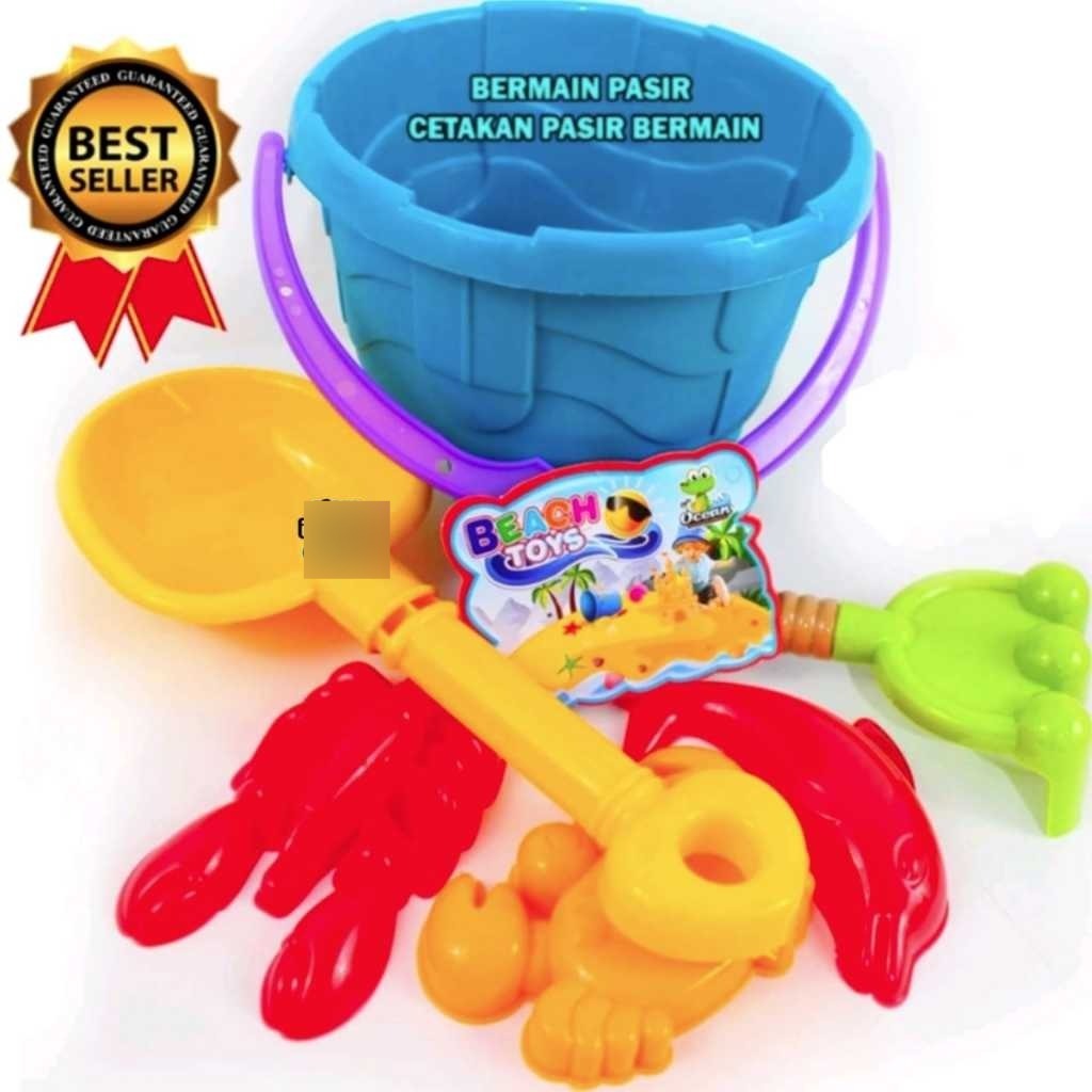 Mainan Edukasi Anak Sekop Cetakan Pantai Kemsan Jala Lucu Bahan Plastik Berkualitas Ukuran Sedang Ce