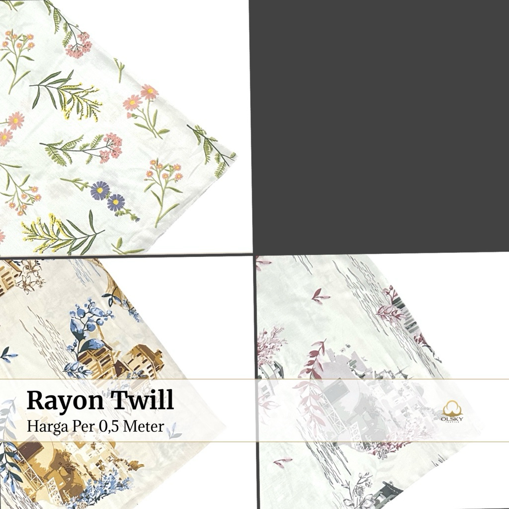 Kain Rayon Twill Premium Motif 155