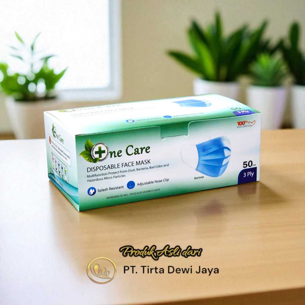 ONE CARE Masker Earloop 3Ply 50 Pcs