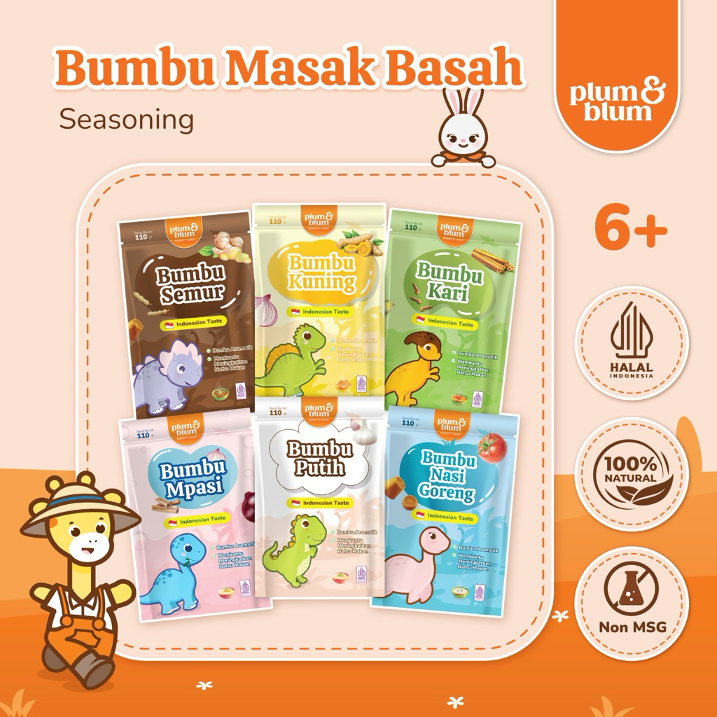 

Plum & Blum Bumbu Masak Mpasi Bumbu Basah Alami Serbaguna No MSG - 100 gr