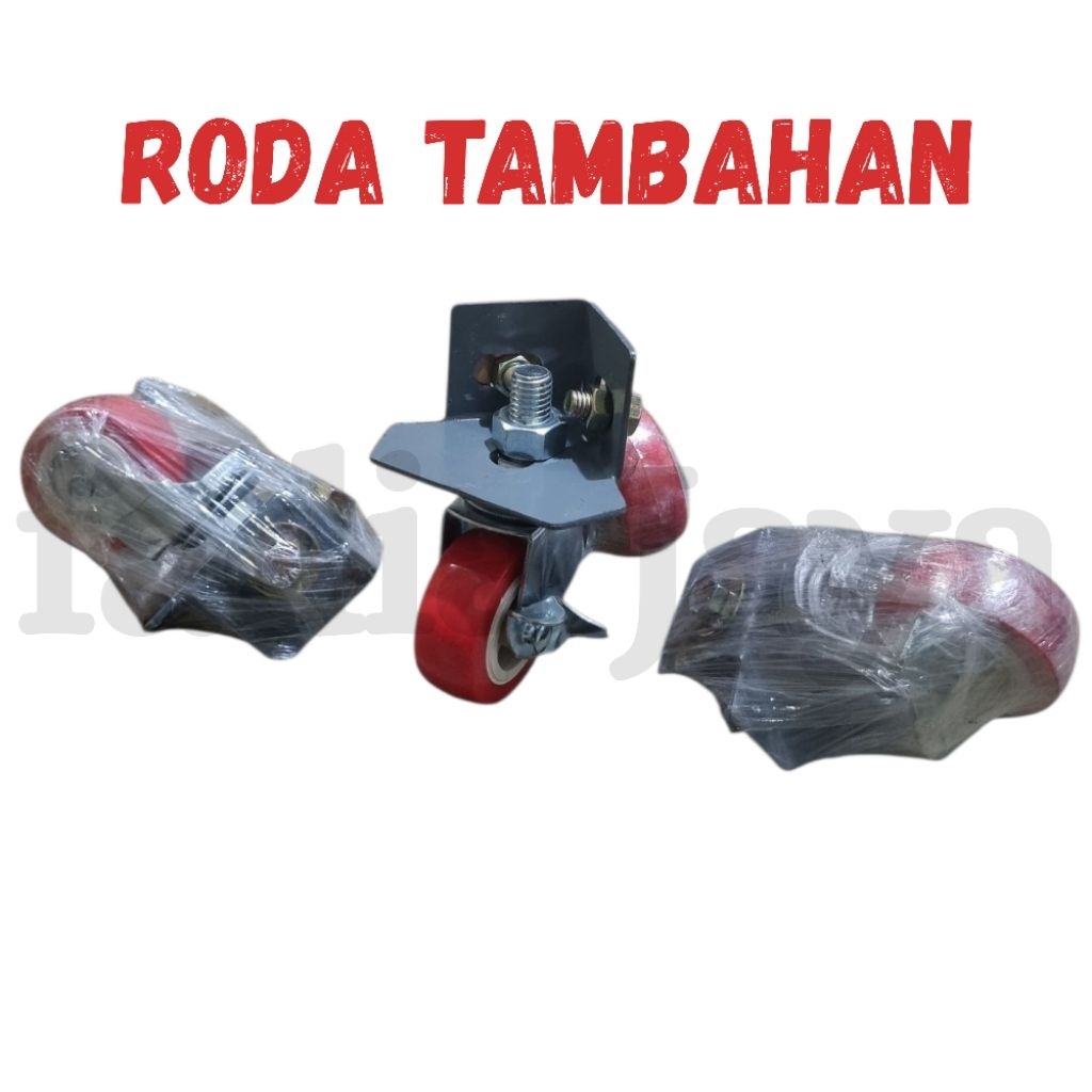 Perlengkapan Rak Besi Siku Roda Tambahan