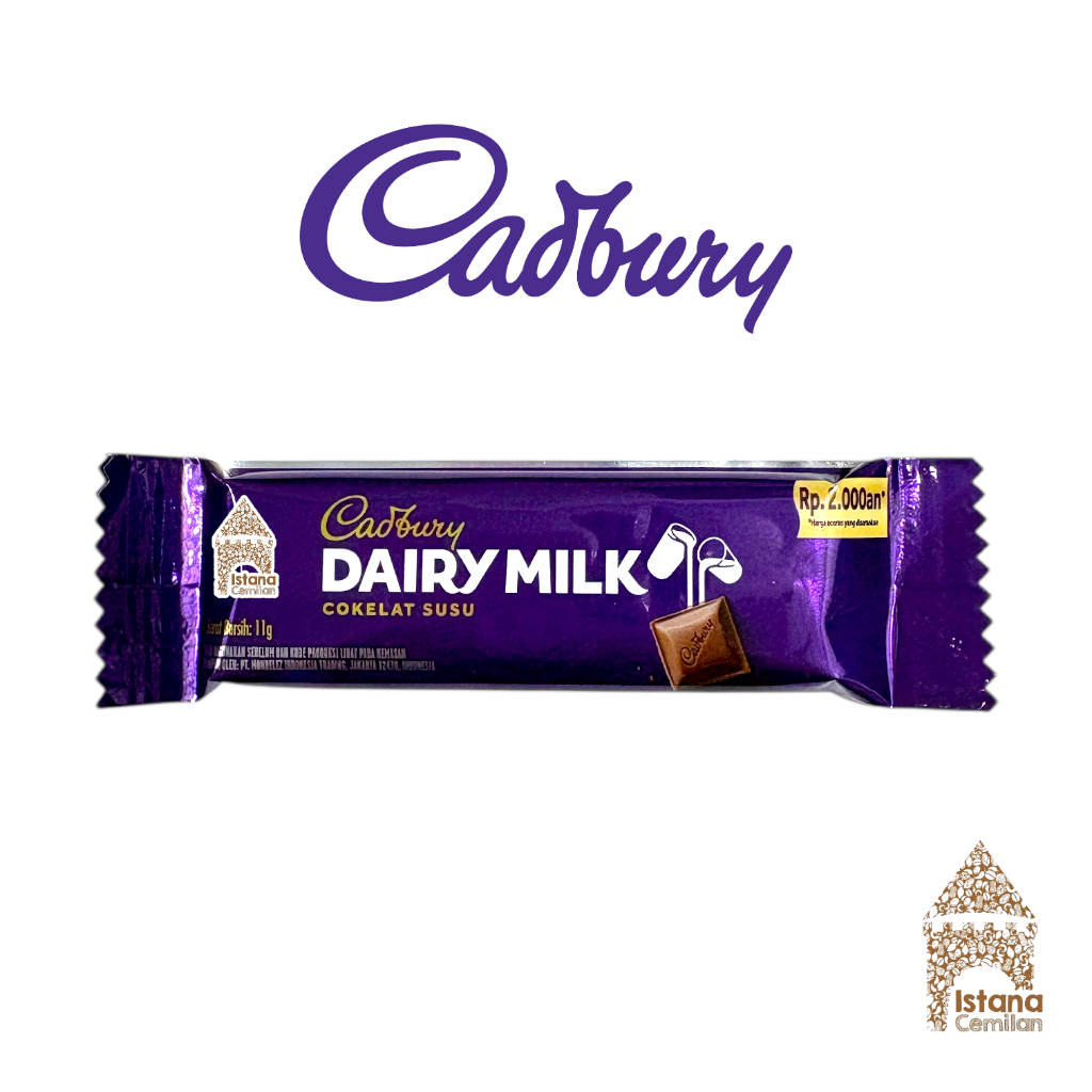 

Cadbury Dairy Milk Cokelat Milk Chocolate Coklat Susu 11 Gram