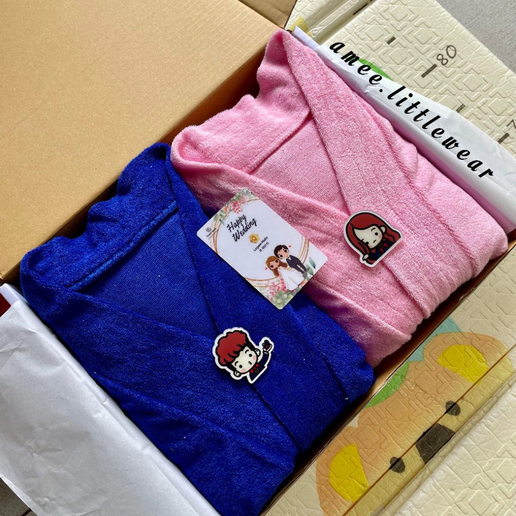 [SIAP KIRIM] Hampers Handuk Kimono Premium Wedding| Handuk Couple Wedding