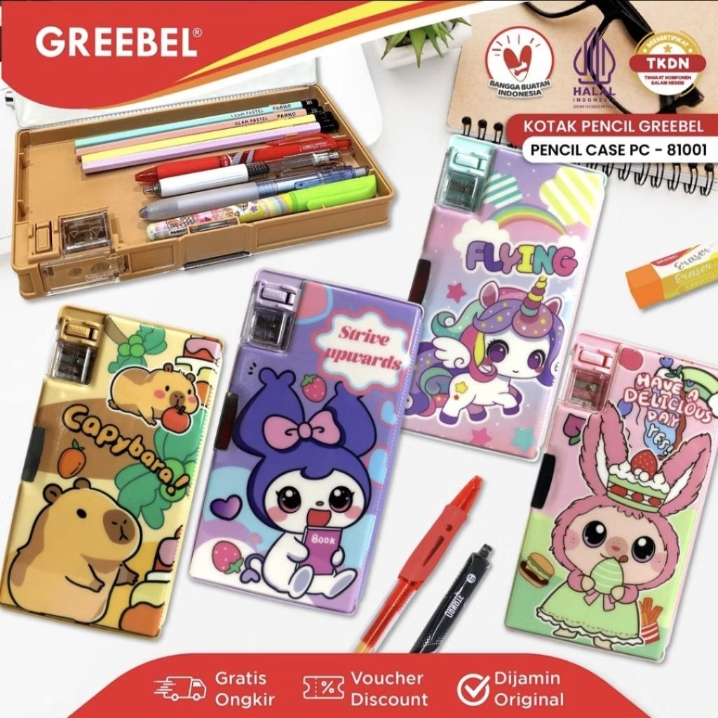 

Greebel Kotak pensil Magnet 81001 multifungsi / tempat pensil magnet / pensil case
