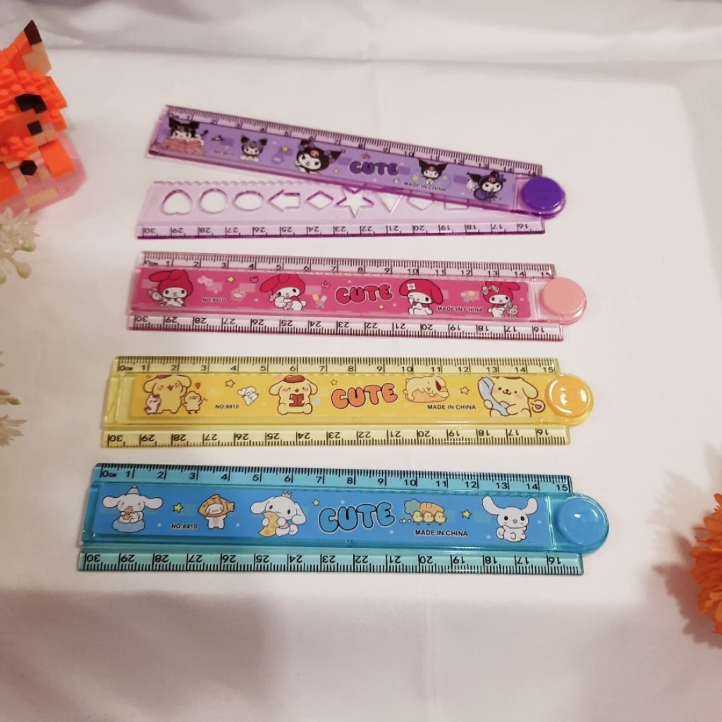 

LYNS - PENGGARIS LIPAT 30 CM / PENGGARIS PLASTIK / PENGGARIS KARAKTER LUCU