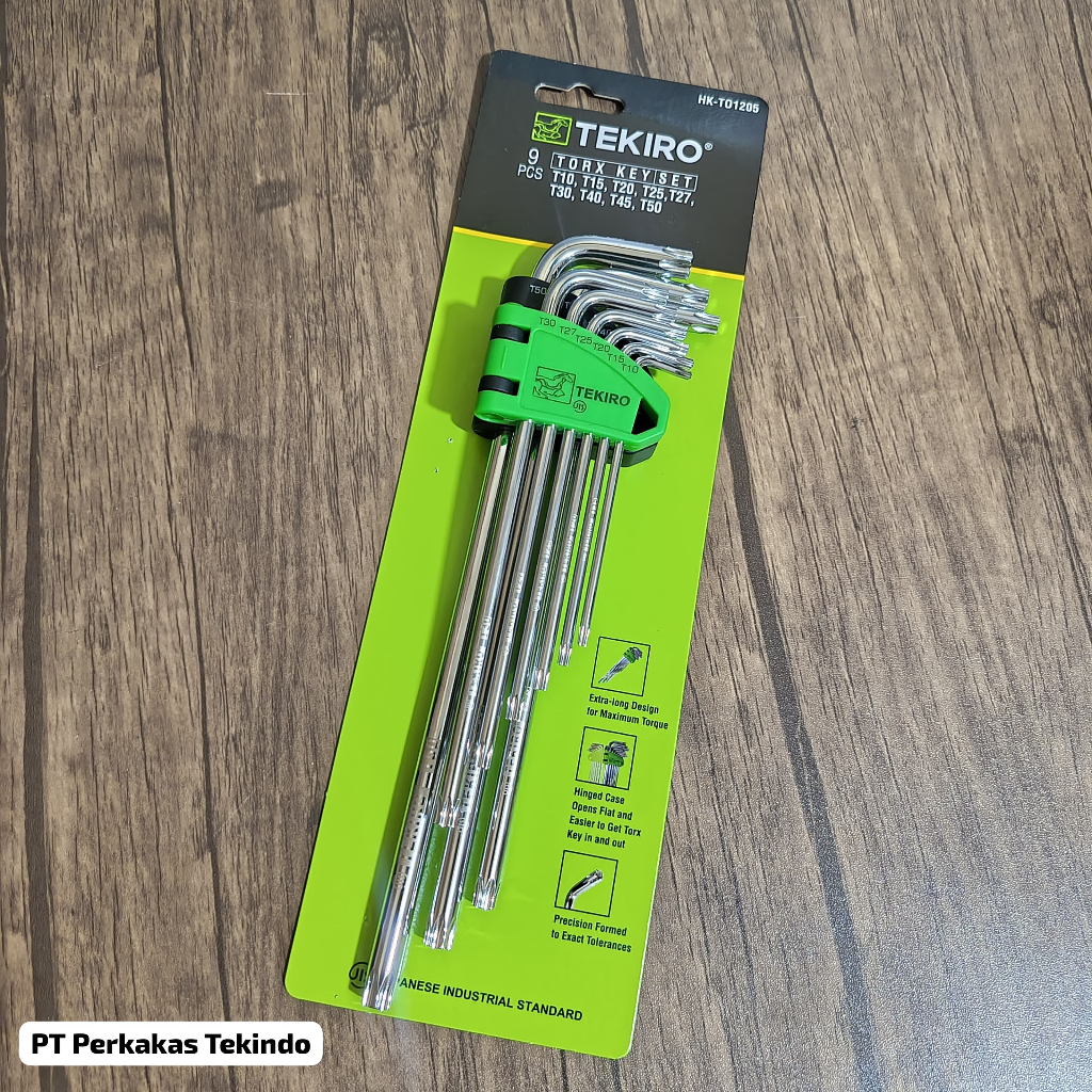 Kunci L Bintang Tekiro Kunci L Bintang Set 9 Pcs Torx Key Set Kunci L Lubang Panjang Tekiro Murah
