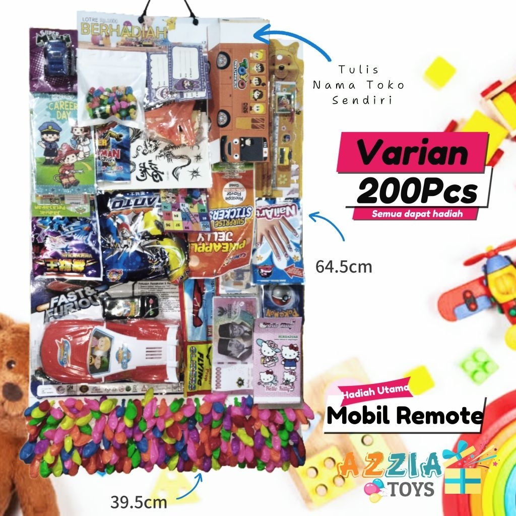 LOTRE BERHADIAH CABUTAN BALON MAINAN COWOK Rp.1000/pcs 200 Balon dan Nomor Semua Dapat Hadiah