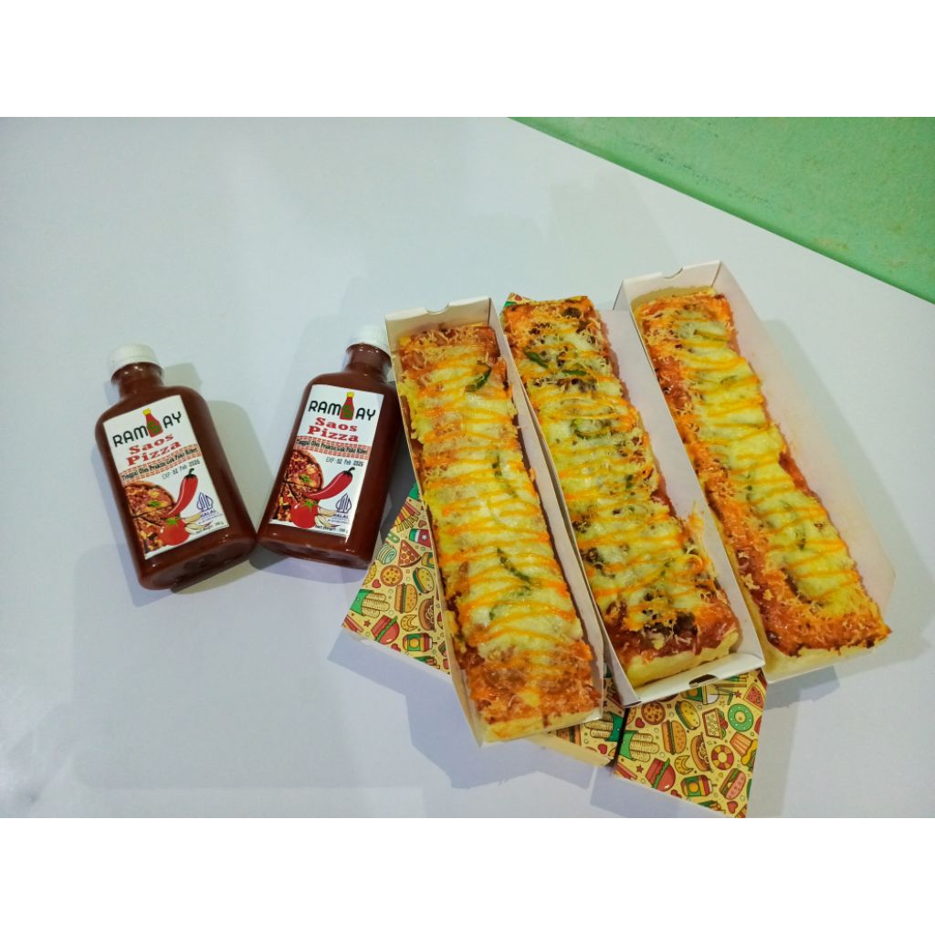 

PIZZA PANJANG SIAP SAJI UKURAN 6X25CM FULL MOZARELLA