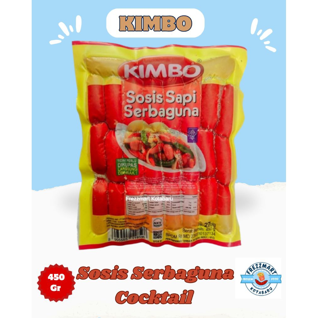 

KIMBO Sosis Sapi Serbaguna Cocktail Merah 450 Gr - Sosis Murah Halal Frozen Food Fresh Pontianak - Frezzmart Kotabaru