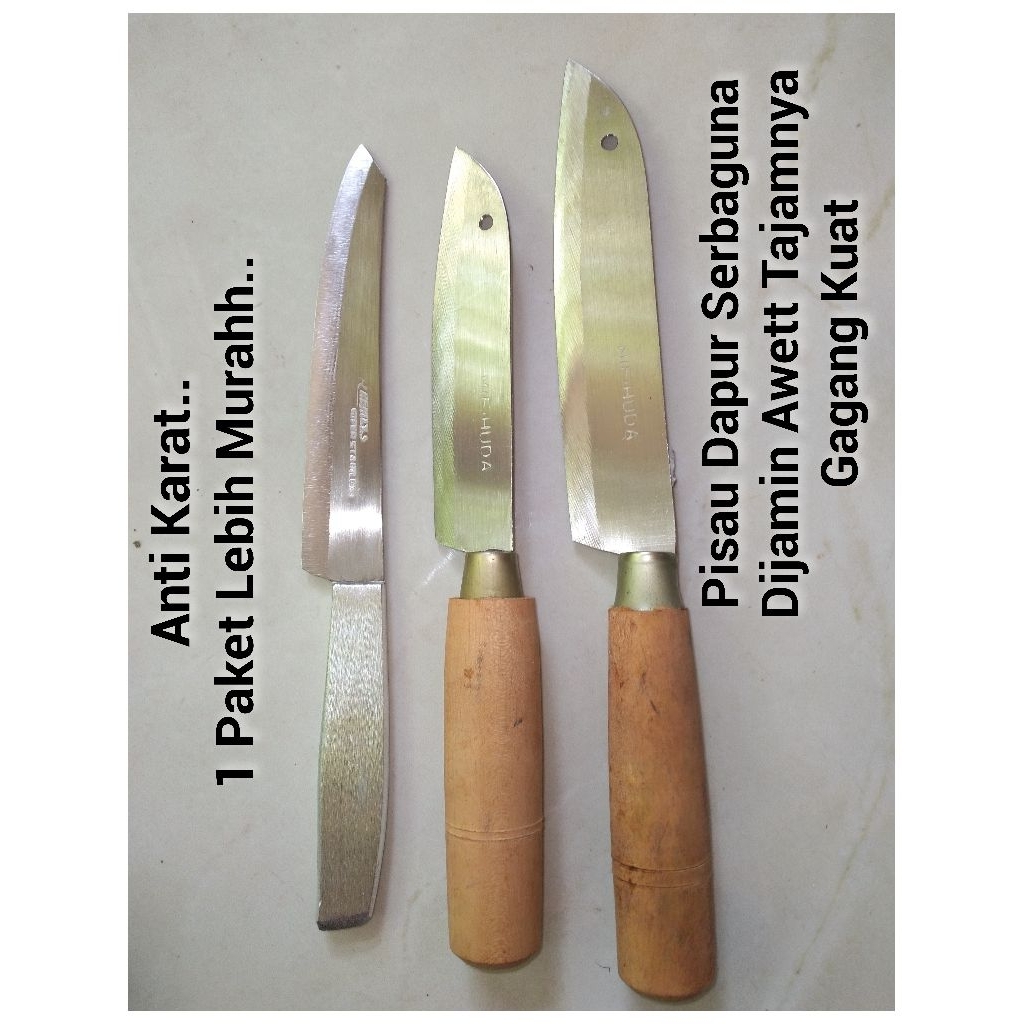 Sepaket Pisau Murah, Pisau Dapur,Pisau Sembelih,Pisau ikan,Pisau Keripik, Pisau Fillet, PisauSerbagu