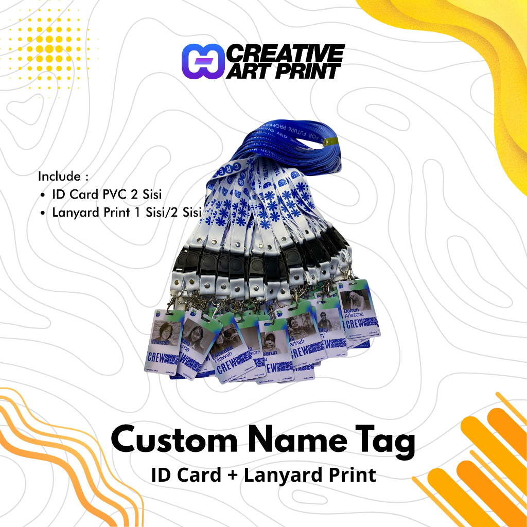 

Custom Lanyard dan ID Card Name Tag tanpa CASE