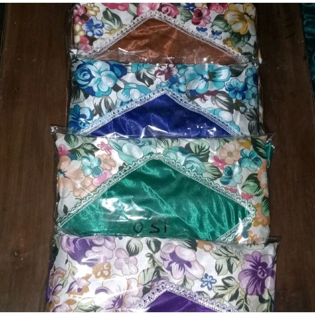 taplak meja persegi panjang / taplak meja tamu rumbai motif bunga