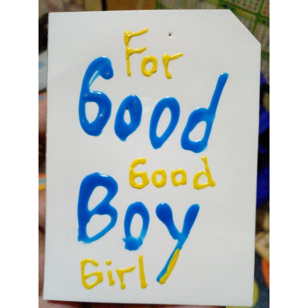 

British Sticker Timbul : Good Boy For Good Girl