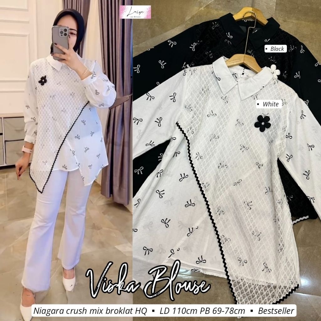 VISKA BLOUSE Ory LAIQA - Bhn niagara crush mix bruklat