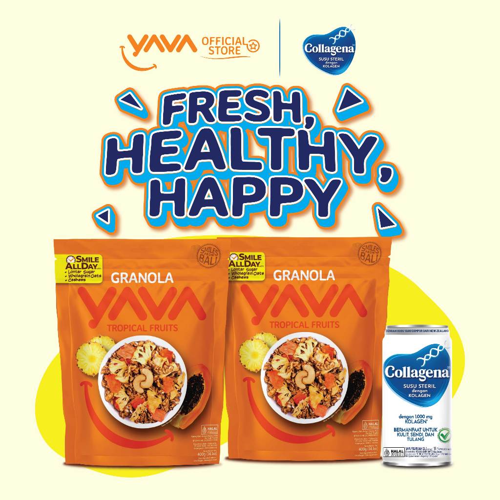 

YAVA Twin Pack Granola Tropical Fruits (2 x 400g)