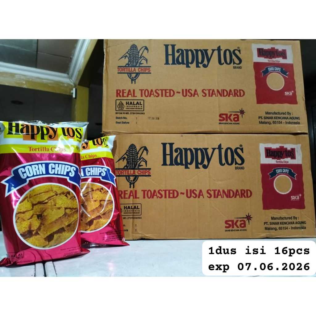 

HAPPYTOS tortilla chips 140gr x 16 pcs kartonan
