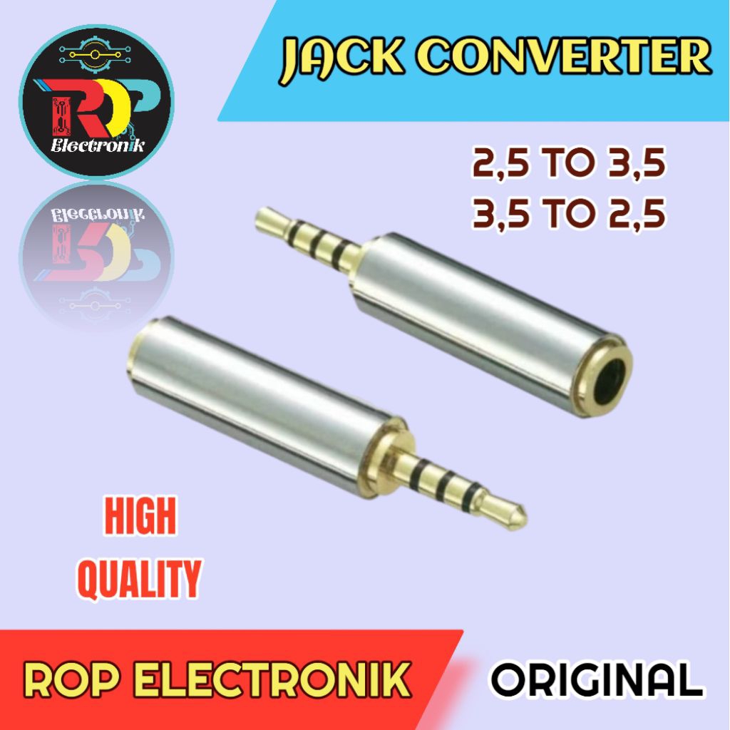 Jack converter audio 2.5 to 3.5 / 3.5 to 2.5 kualitas bagus
