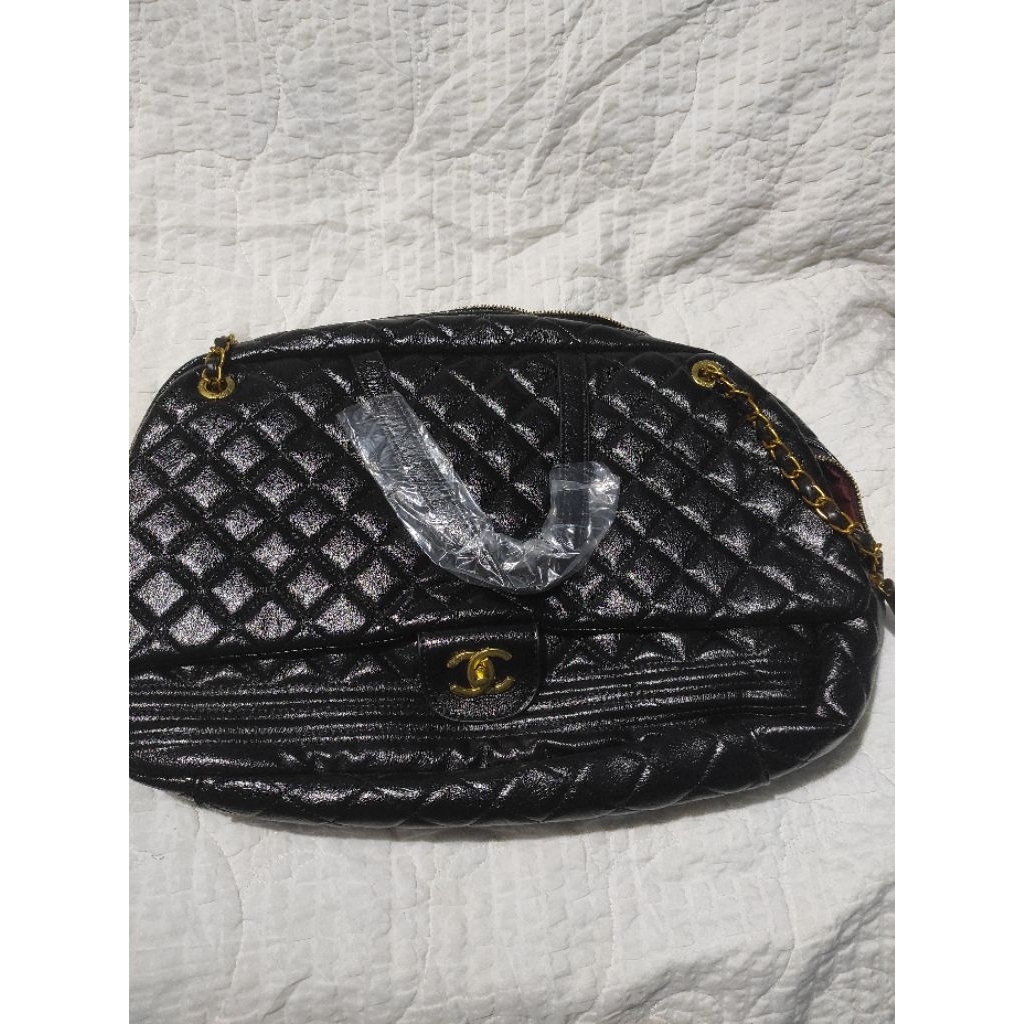 Tas laptop kulit chanel cantik hitam