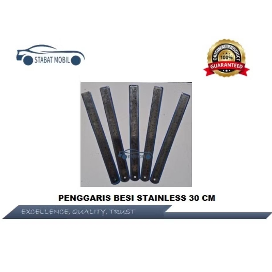

Penggaris/ Mistar/ Rol Besi Stainless ukuran 30 cm/ 12 inch (1 pcs)