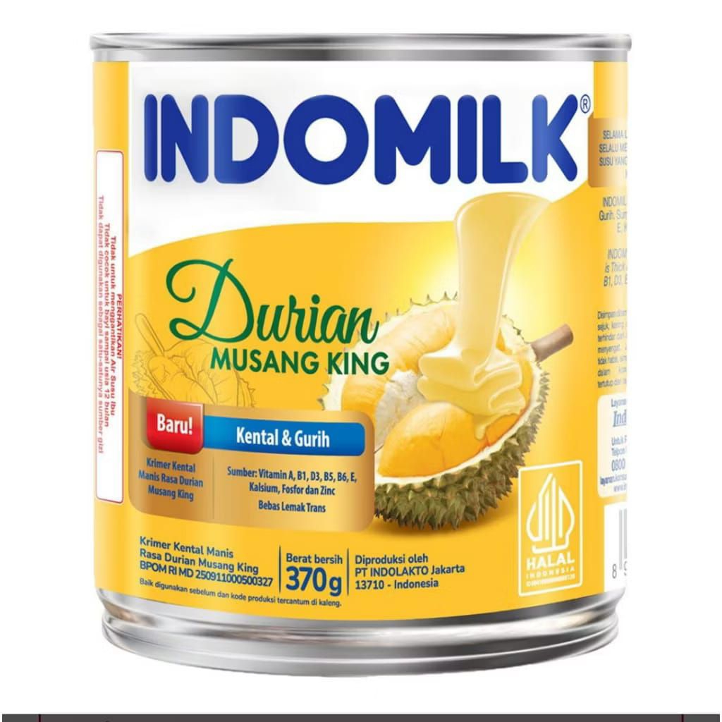 

susu indomilk durian musangking kaleng 370 gr