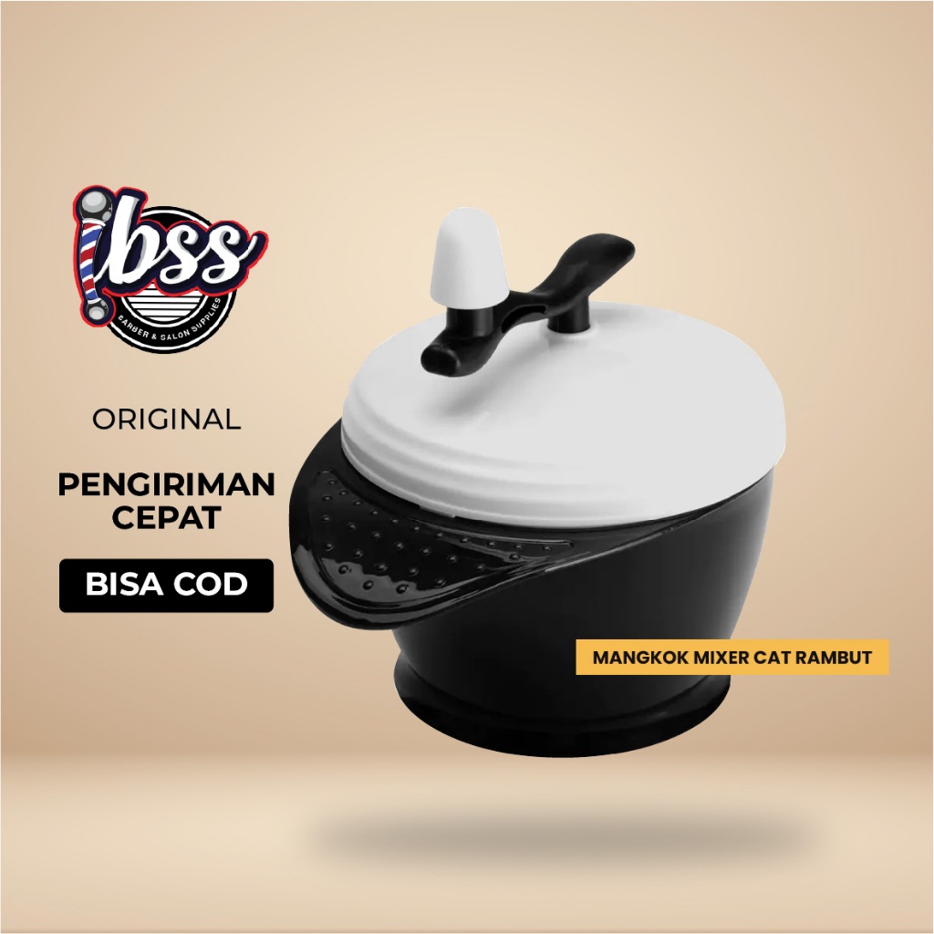 MANGKOK MIXER CAT RAMBUT SEMI AUTOMATIC UNTUK BARBERSHOP DAN SALON / PENGADUK CAT RAMBUT SEMI OTOMAT