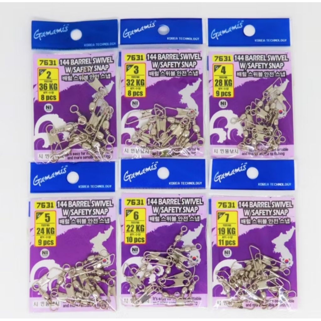 Swivel Snap Barrel 144 Gamamis - Safety Snap Swivel - kili kili Barrel Swivel