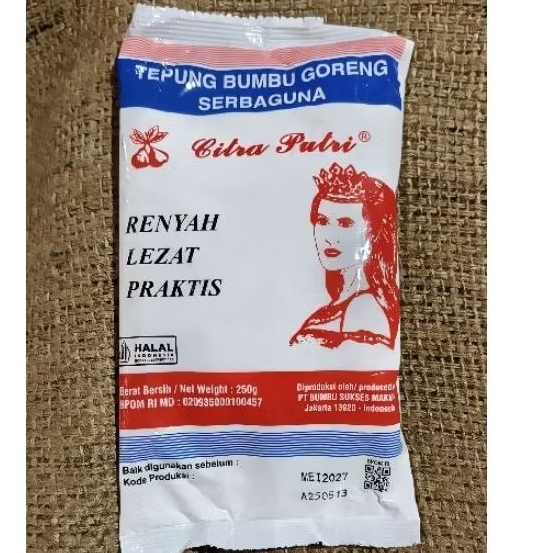 

Tepung Bumbu Goreng Serbaguna / Tepung Citra Putri 250g
