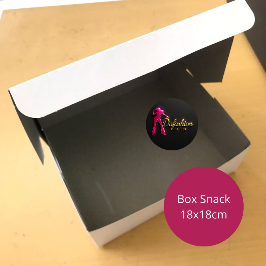 

1Pcs Dus Box Snack Putih Polos Tebal 18x18 cm Kotak Nasi | Kotak Kue | Dus Snack | Kardus Kotak Putih | Dus Nasi