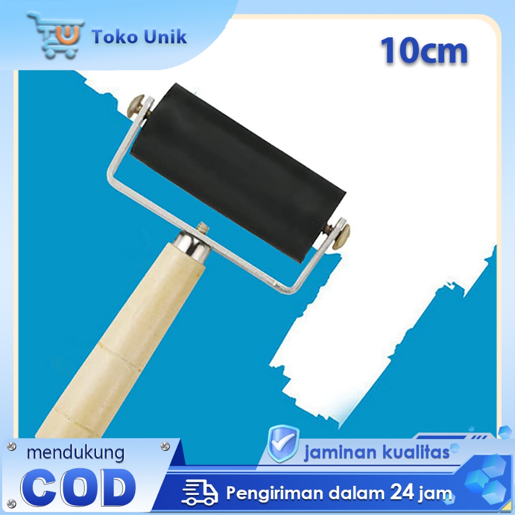 

Roller Karet Grafis Printmaking Rubber Roller Untuk Seni Grafis Wooden Handle Hard Roller