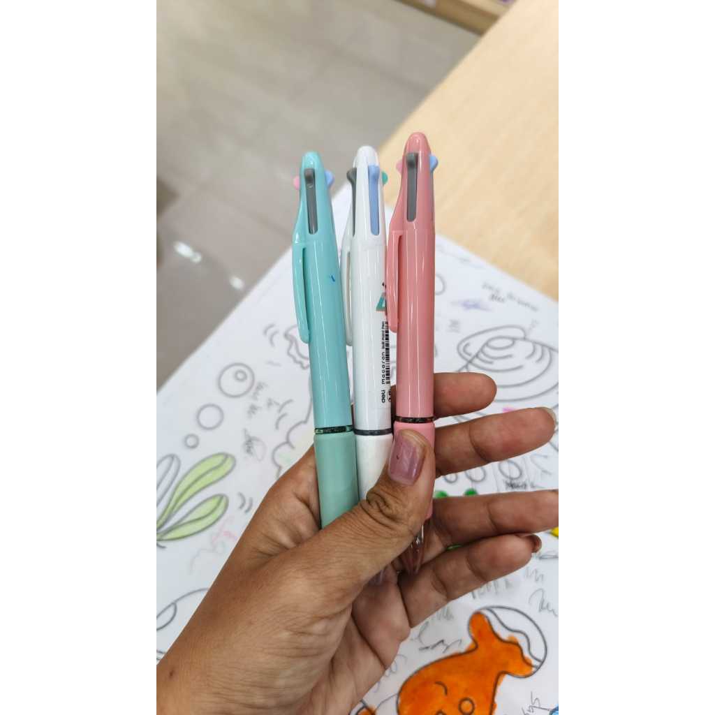 

DELI Ball Point pen ink black,blue,red,green Bullet tip 1.0mm