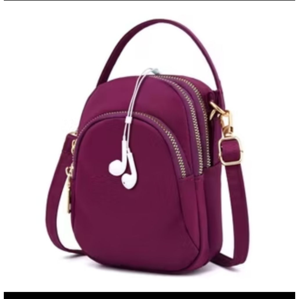 Tas selempang wanita mini cibao polos, tas hp, TAS SELEMPANG KAPSUL chibao mini resleting 3