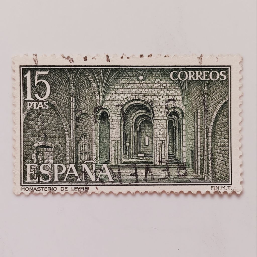 

(AD) Perangko Spanyol 1974 Leyre Monastery - Crypt 15 peseta Used