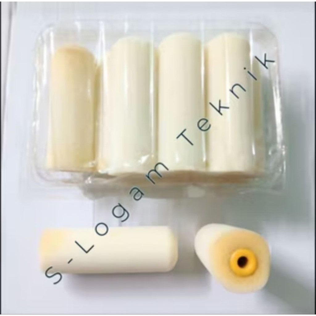 Isi Kuas Roll Spon 4" Kecil Refill Spon Kuas Roll Busa Sponge Cat Tembok Minyak Kayu Besi Isi Padat 