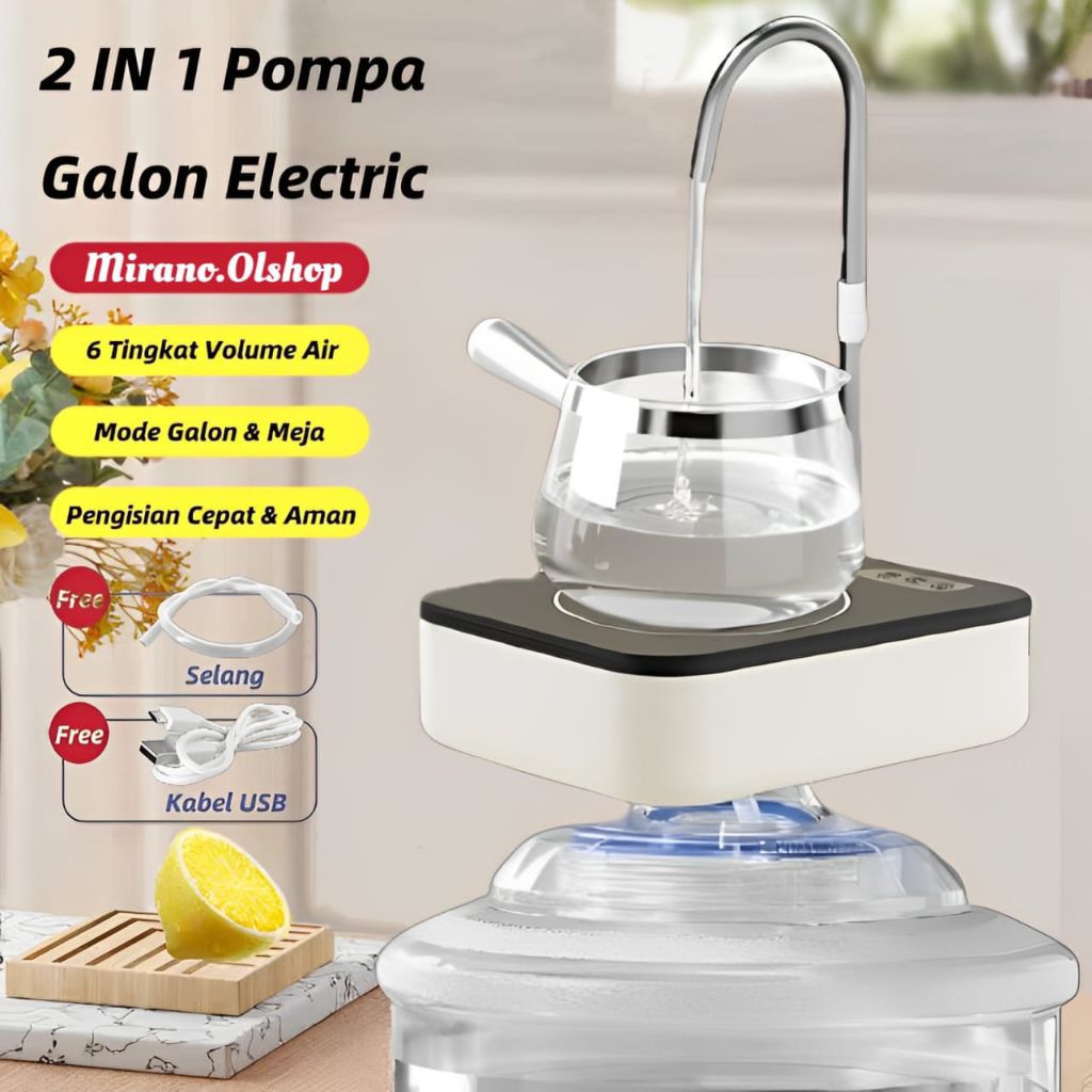 Dispenser Galon Portable Tatakan Gelas Water Pump Electric Pompa Galon