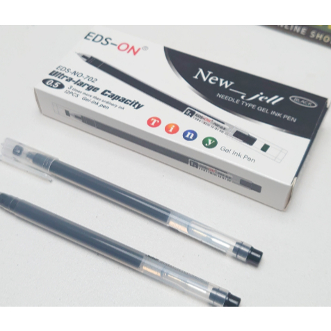 

Pulpen / Ballpoint / Bolpen Gel Pen Hitam 0.5mm EDS-ON [702]