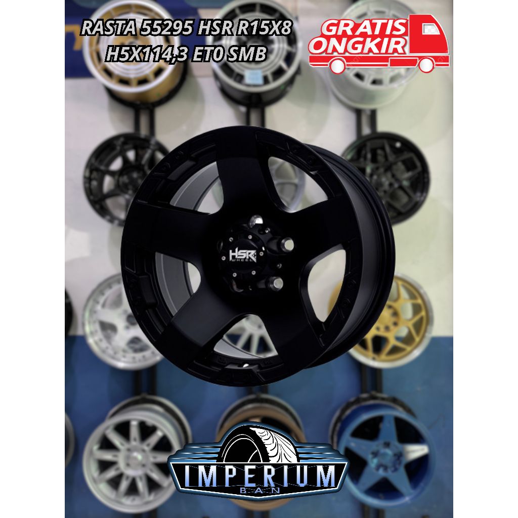Velg Pelek Mobil Offroad HSR RASTA RING 15 LEBAR 8 LUBANG 5 Innova L300 Carry
