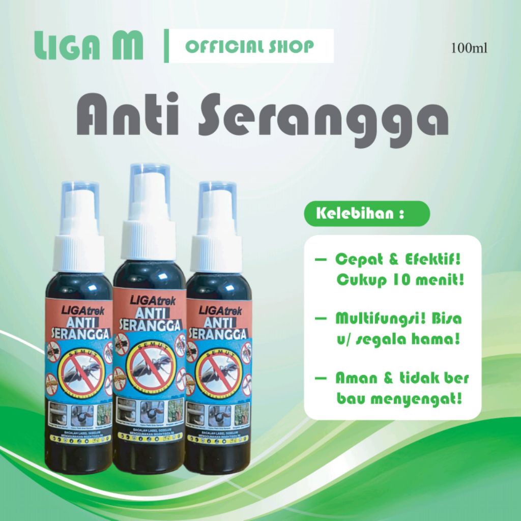 LigaTrek Anti Serangga PREMIUM 100ml / Cairan pembasmi hama dan serangga yang mengganggu kenyamanan 