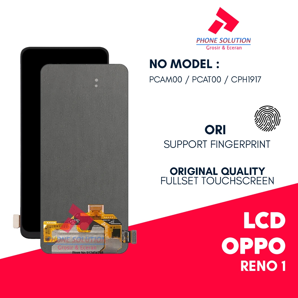 LCD Oppo Reno 1 / PCAM00 / PCAT00 / CPH1917 - Finger Print Fullset Touch Screen