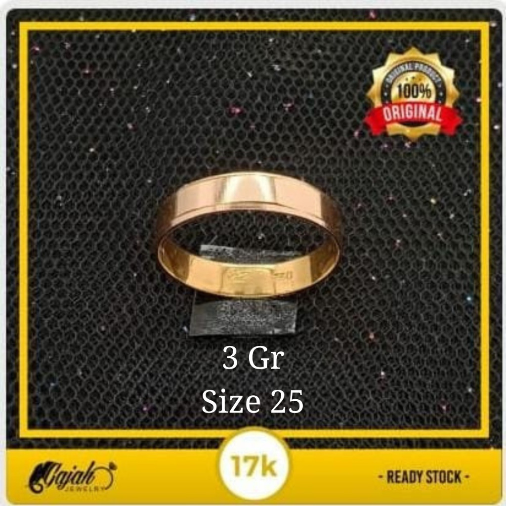 Cincin Emas 17K - Toko Emas Gajah Online - 3 Gr Kadar 750