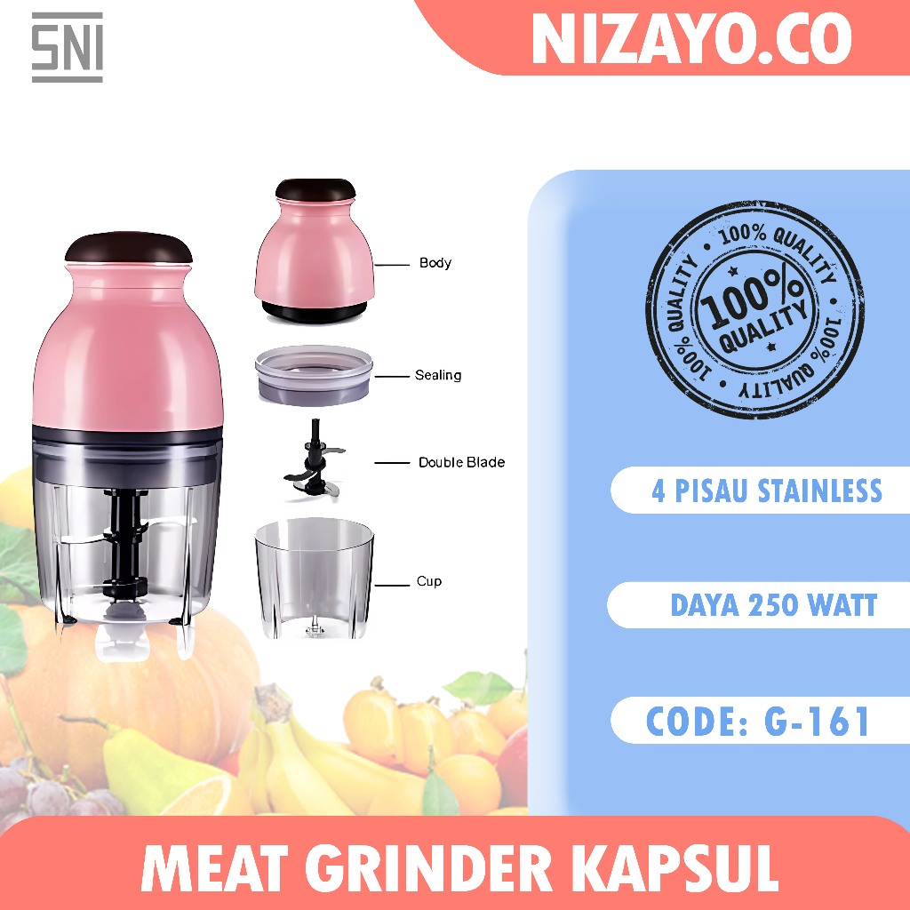 Blender Kapsul Omicko Food Grade Hemat Energy / Blender Tangan Pencacah Daging,Sayur,Bumbu