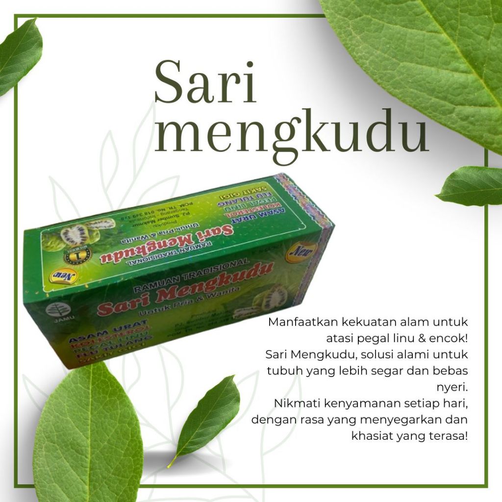 

SARI MENGKUDU ECERAN 10 SACHETTT