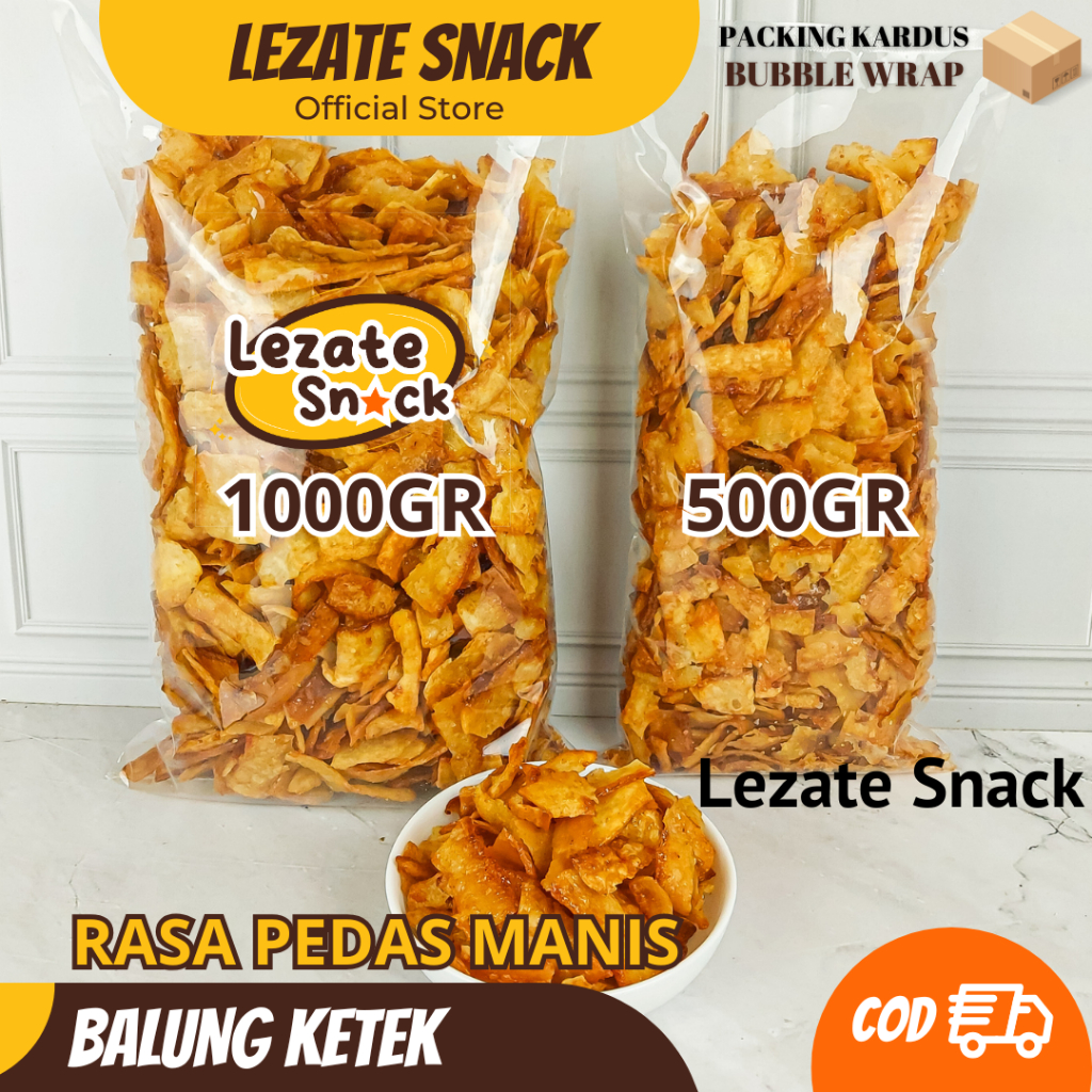 

Balung Kethek Pedas Manis 1KG Premium Super Murah / Kripik Singkong Pedas Manis Keripik Singkong Pedas Manis Lengket Balket WAP SHOP