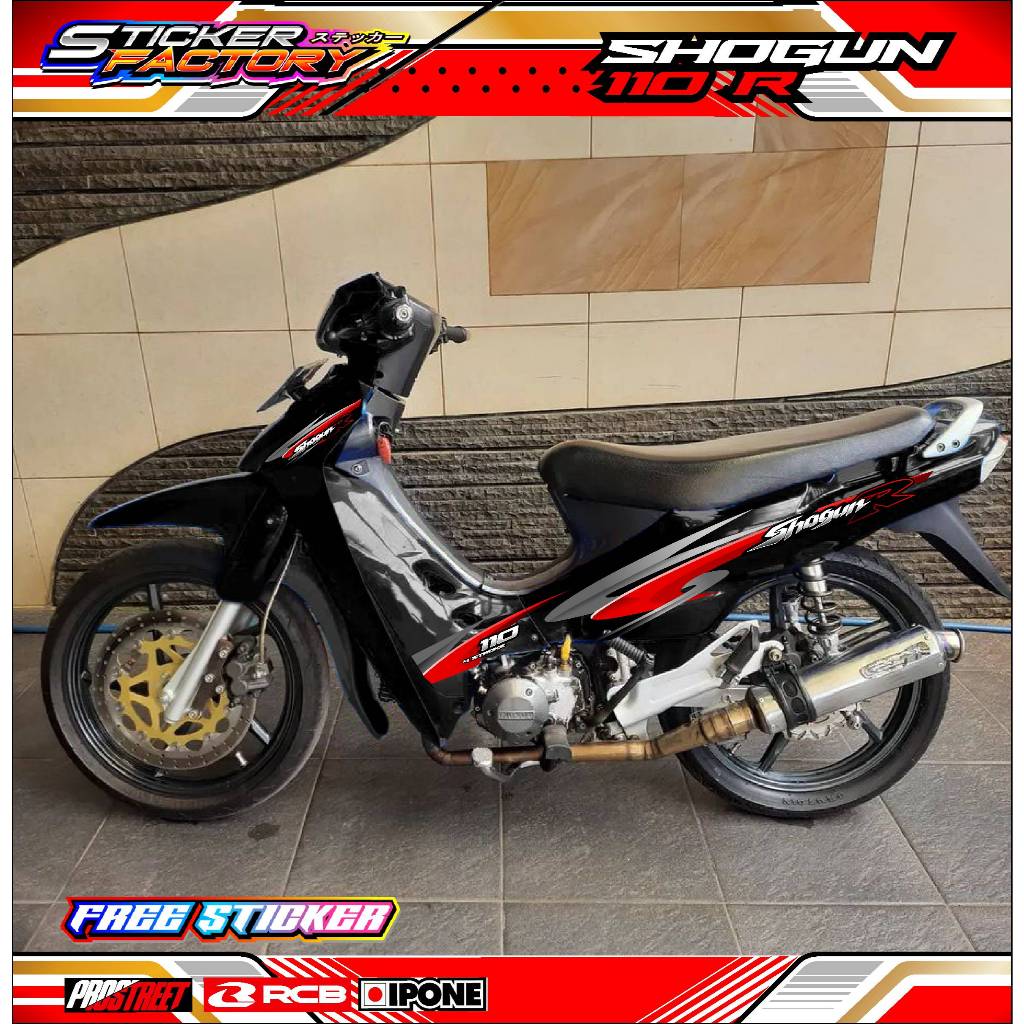 STRIPING VARIASI SUZUKI SHOGUN 110R / STICKER LIST VARIASI MOTOR SHOGUN 110 R