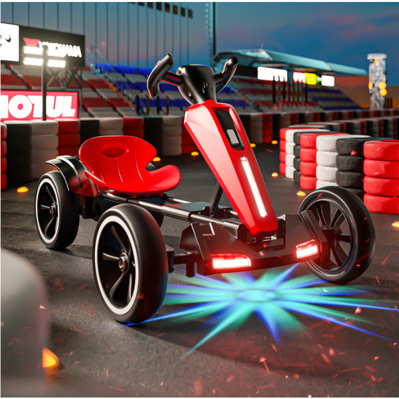 Go-Kart Anak-anak/Mainan Mobil Aki Anak Gokart Lampu + musik Bluetooth Cocok untuk anak laki-laki da