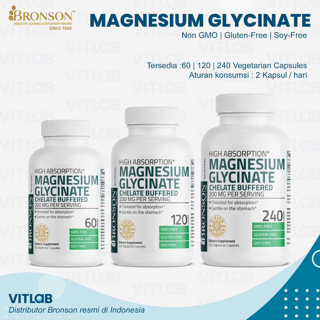 BRONSON Magnesium Glycinate 200 MG / Magnesium Glycinate