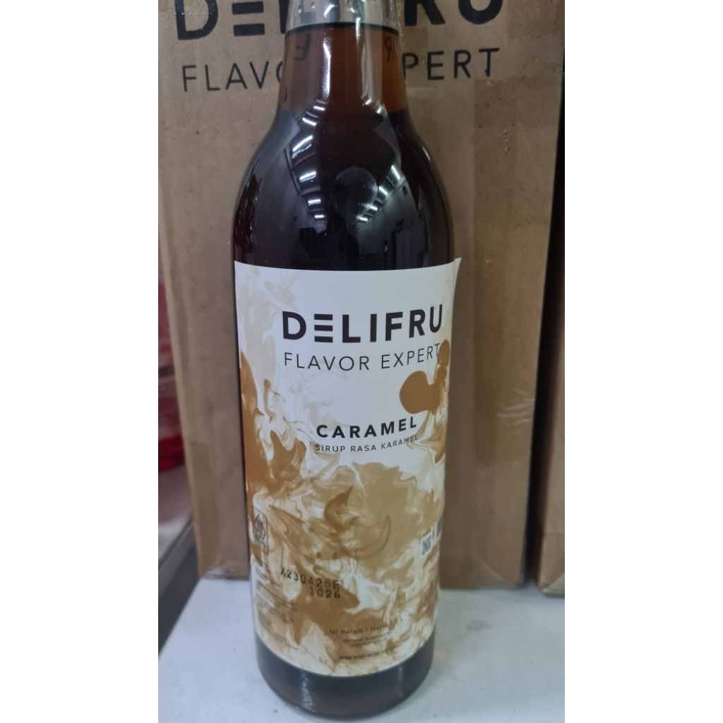 

syrup premium DELIFRU rasa caramel 1ltr