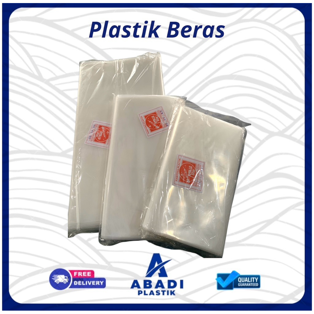 [ 3KG & 5KG & 10KG ] Plastik Kantong Beras Bening Tanpa Klip